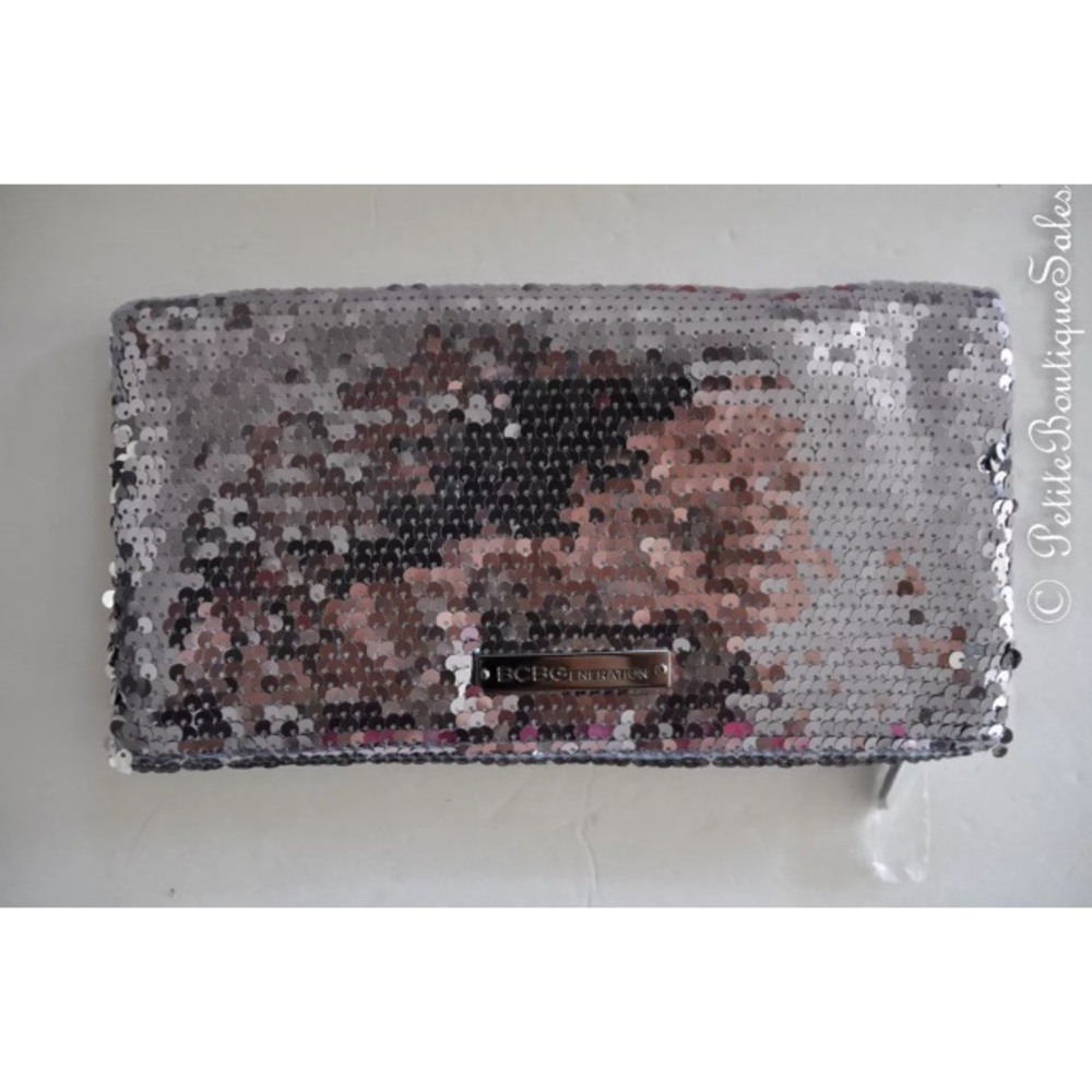 Bcbgeneration Silver Sequin Clutch - image 2